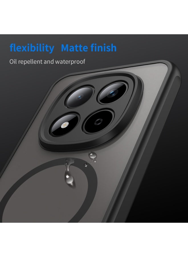 CHEROSIN Magnetic Matte Texture Phone Case for Xiaomi Redmi Note 15 Pro 5G Semi Transparent Frosted Shockproof Case Oil Repellent and Waterproof Phone Cover - Image 4